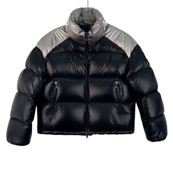 Moncler Cuscute Series Black stand-collar zip-up long-sleeve down jacket - Picture 1 of 9